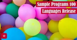 Sample Programs 100 Languages Release – The Renegade Coder