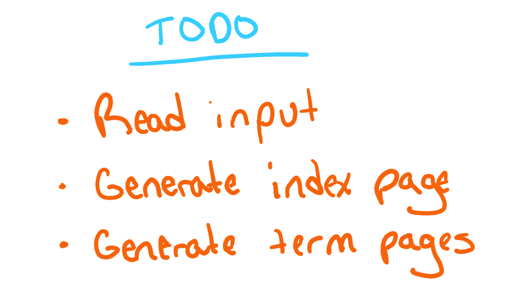 TODO List for Programming Projects