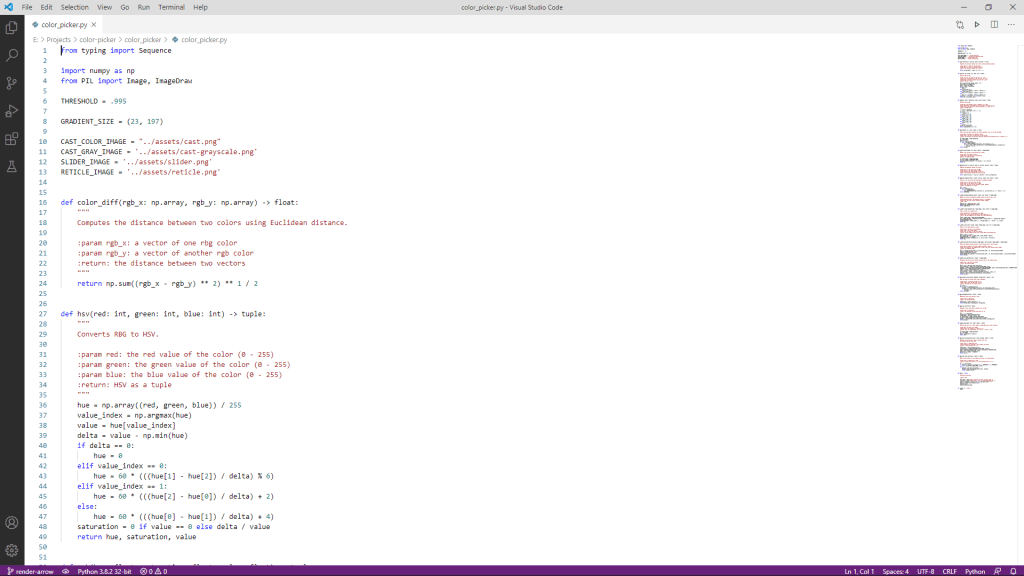 Example of VS Code Editor