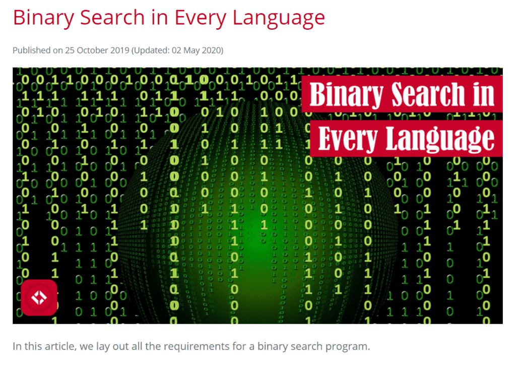 Binary Search Featured Image Automatically Generated