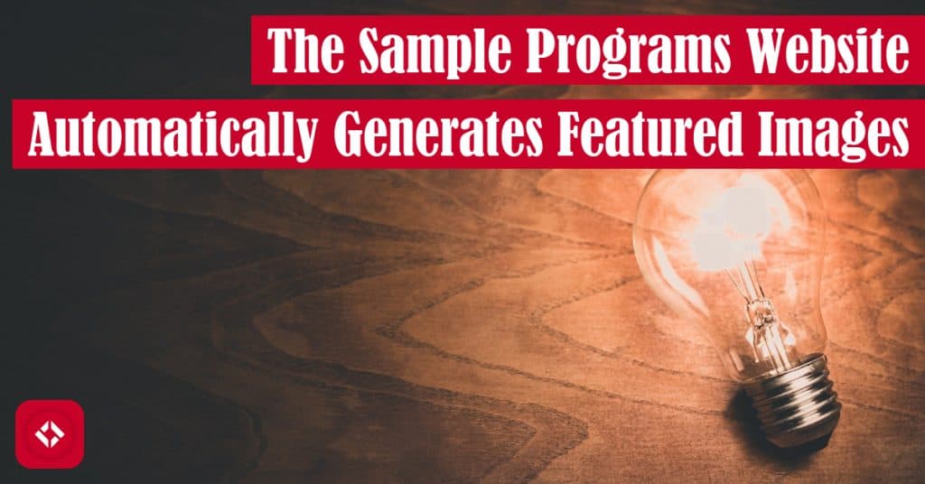 The Sample Programs Website Automatically Generates Featured Images Featured Image