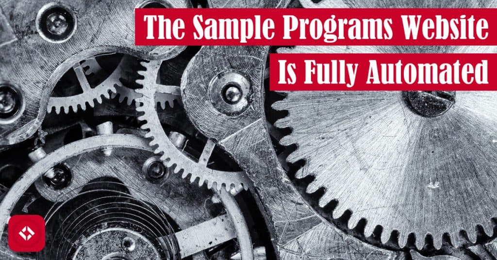The Sample Programs Website Is Fully Automated Featured Image