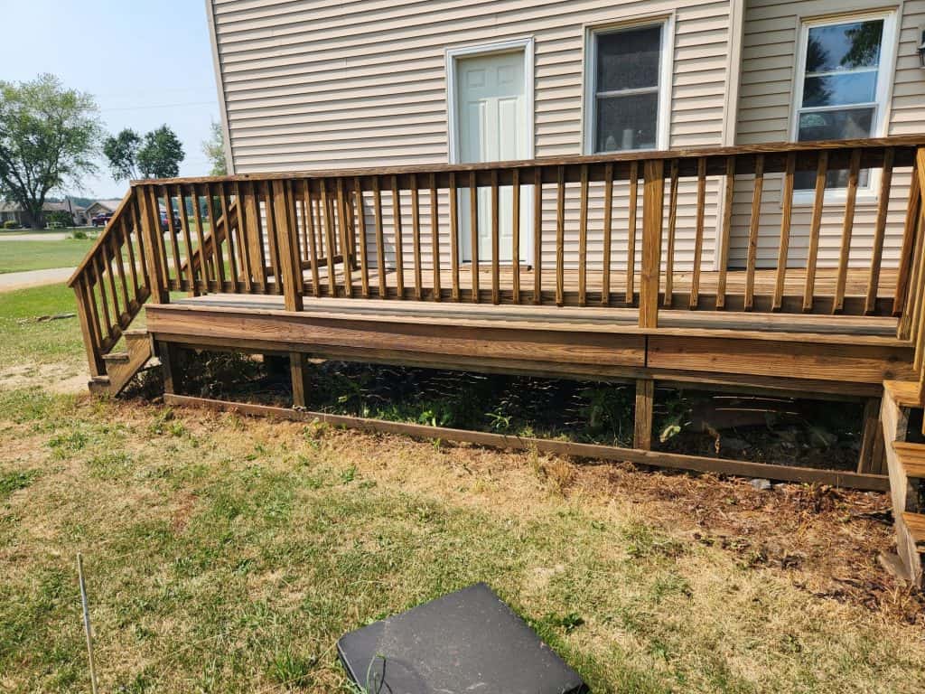 Family Deck (Side View): Completely Stained as of June 7th, 2023