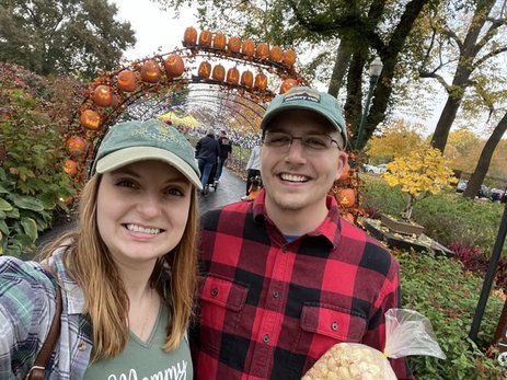Morgan and Jeremy With Pumpkins