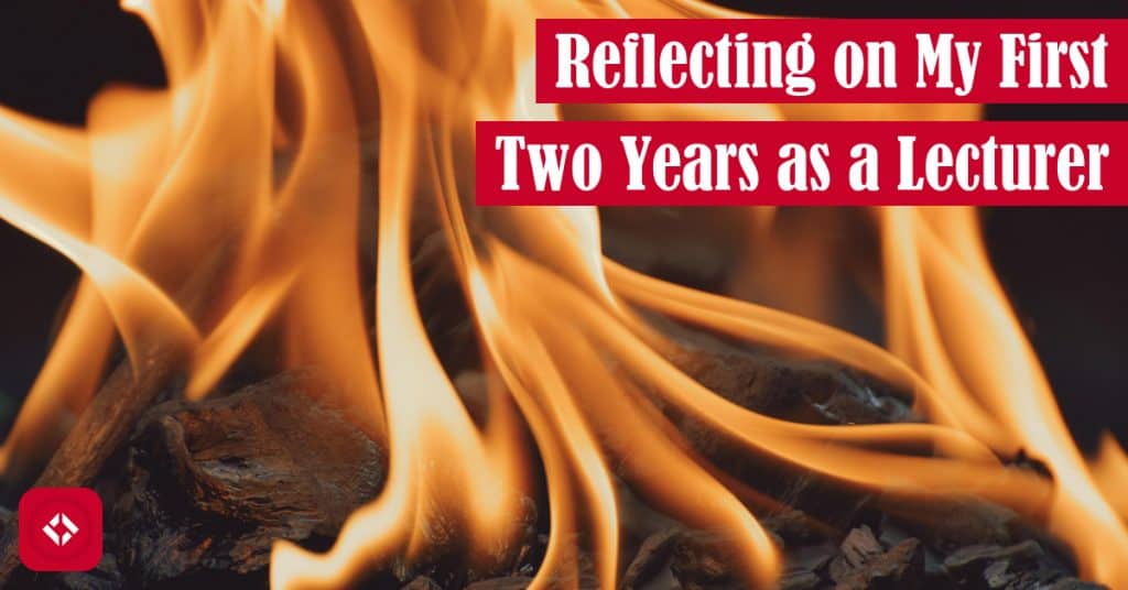 A photo of a fire with the title of the article overlayed