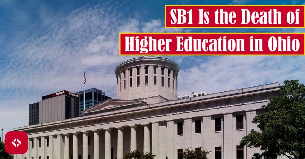 A photo of the Ohio statehouse with the title of the article overlayed.