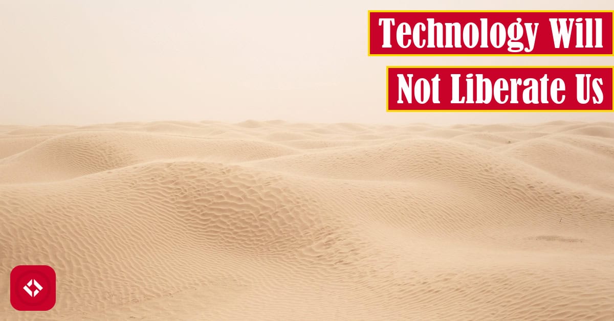 A photo of the desert as a subtle reference to Dune with the title of the article overlayed.