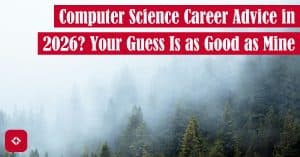 A photo of a forest with some dense fog symbolizing the unknown. The title of the article is overlaid.