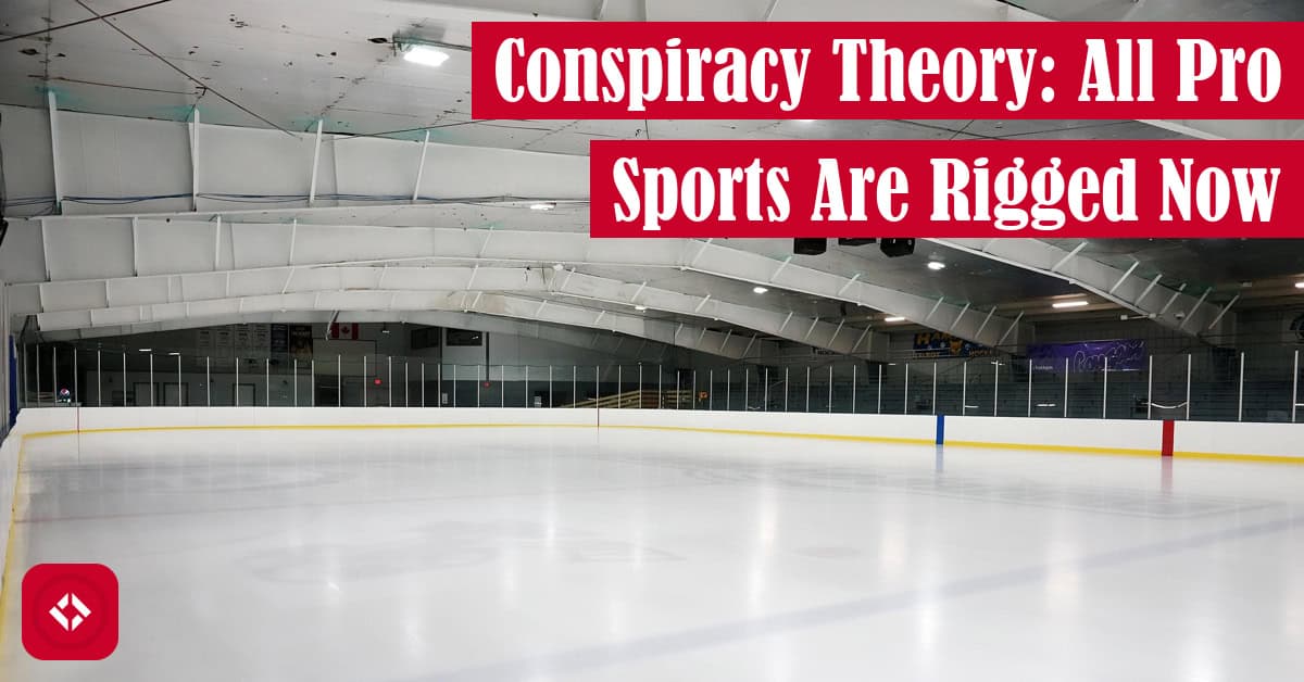 A photo of an empty ice hockey rink with the title of the article overlaid.