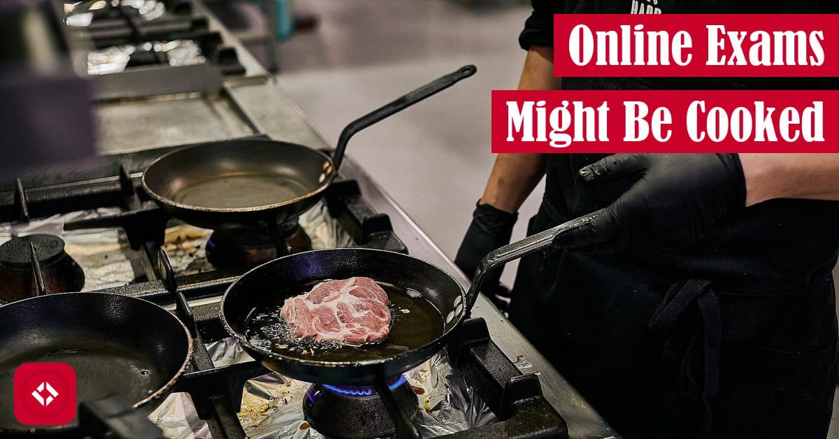 A photo of someone cooking a steak in a pan with the title of the article overlaid.
