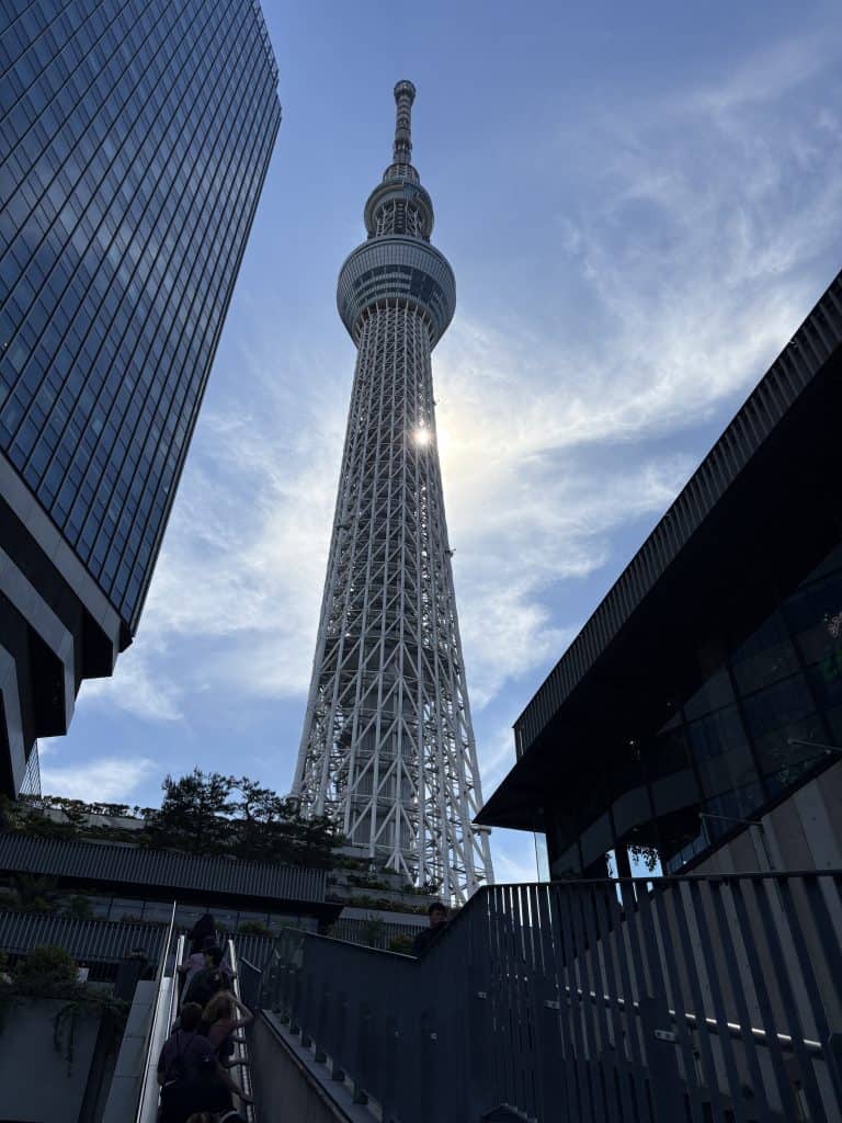 A closeup photo of Tokyo Skytree