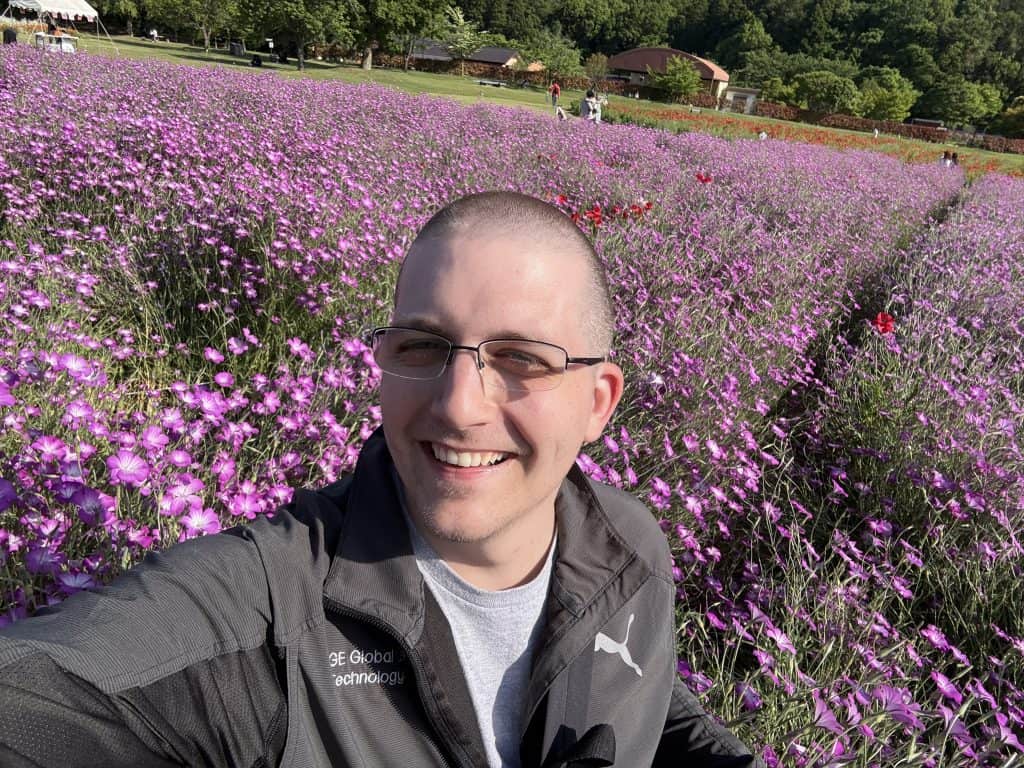 Me frolicking in some flowers.