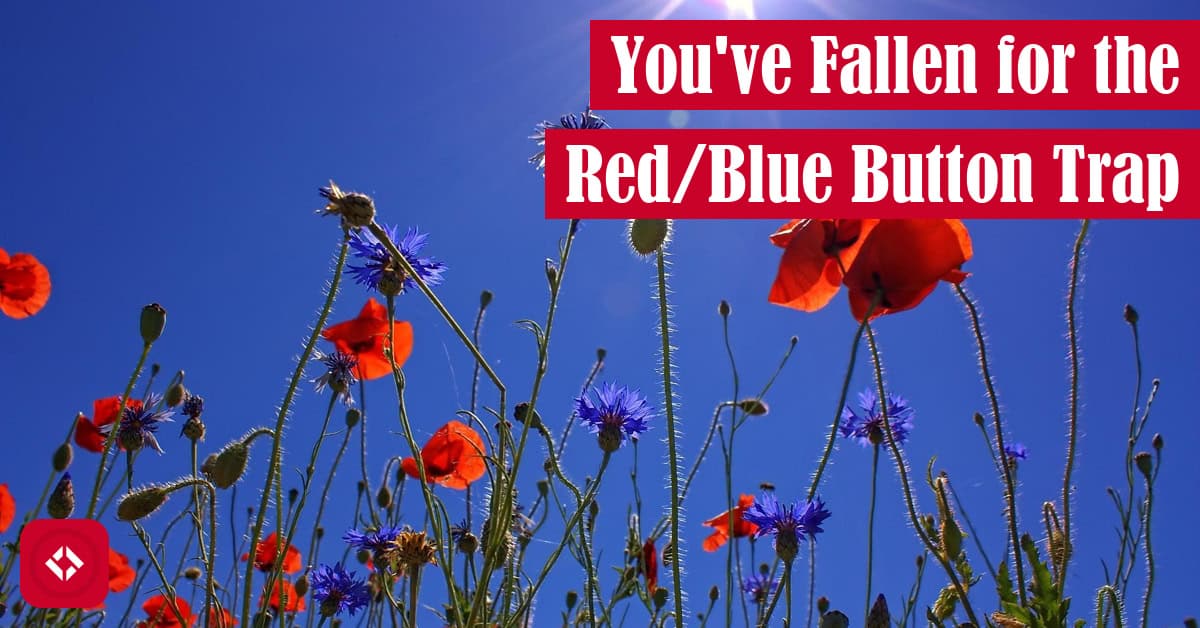 A photo of some red flowers and blue flowers with the title of the article overlaid.