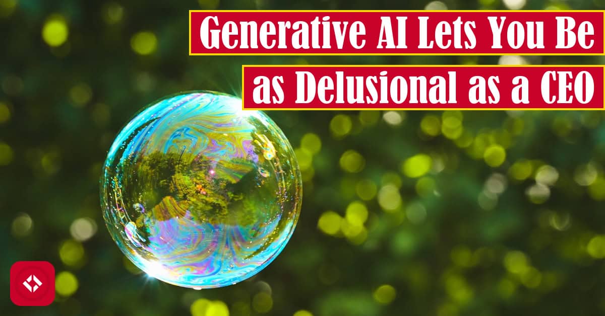 A photo of a bubble to poke fun at the AI bubble with the title of the article overlaid.